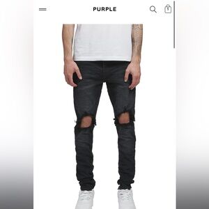 Purple Brand Wash Blowout Jeans Sz 32 Black